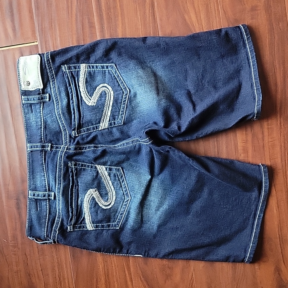 Silver jeans shorts